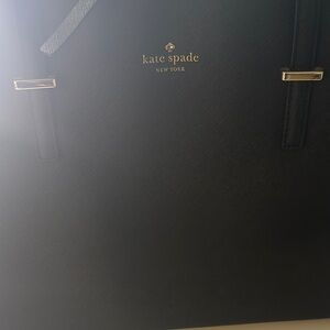 Kate Spade Black Briefcase with Gold Accents